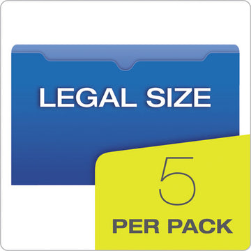 Pendaflex® Poly File Jackets, Straight Tab, Legal Size, Assorted Colors, 5-pack freeshipping - TVN Wholesale